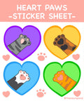 Heart Paw Sticker Sheet