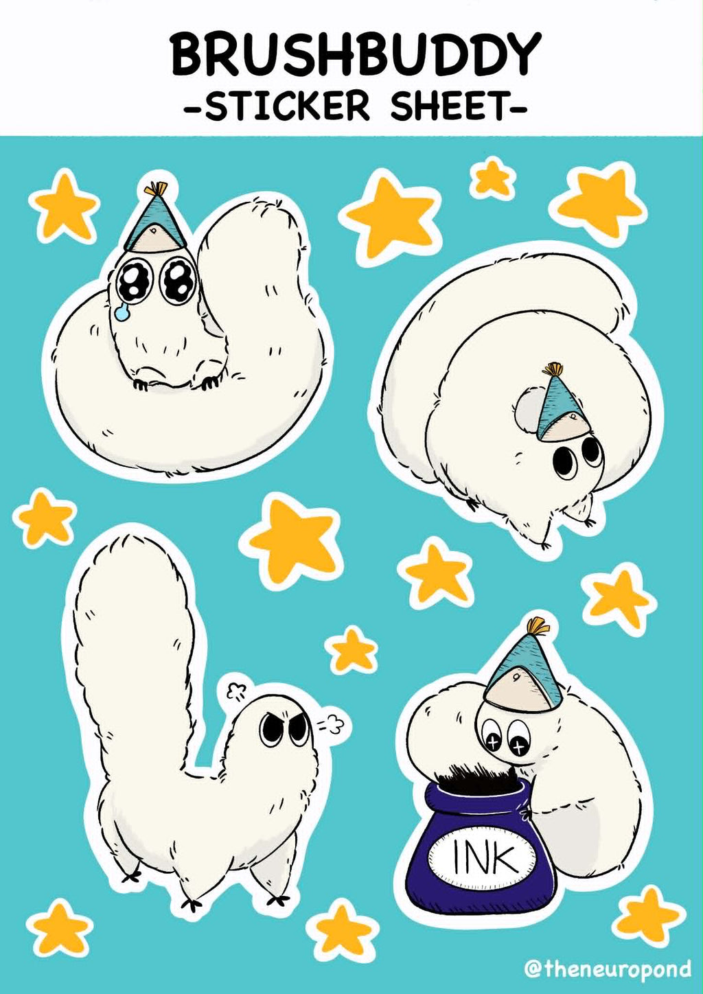 Brushbuddy Sticker Sheet