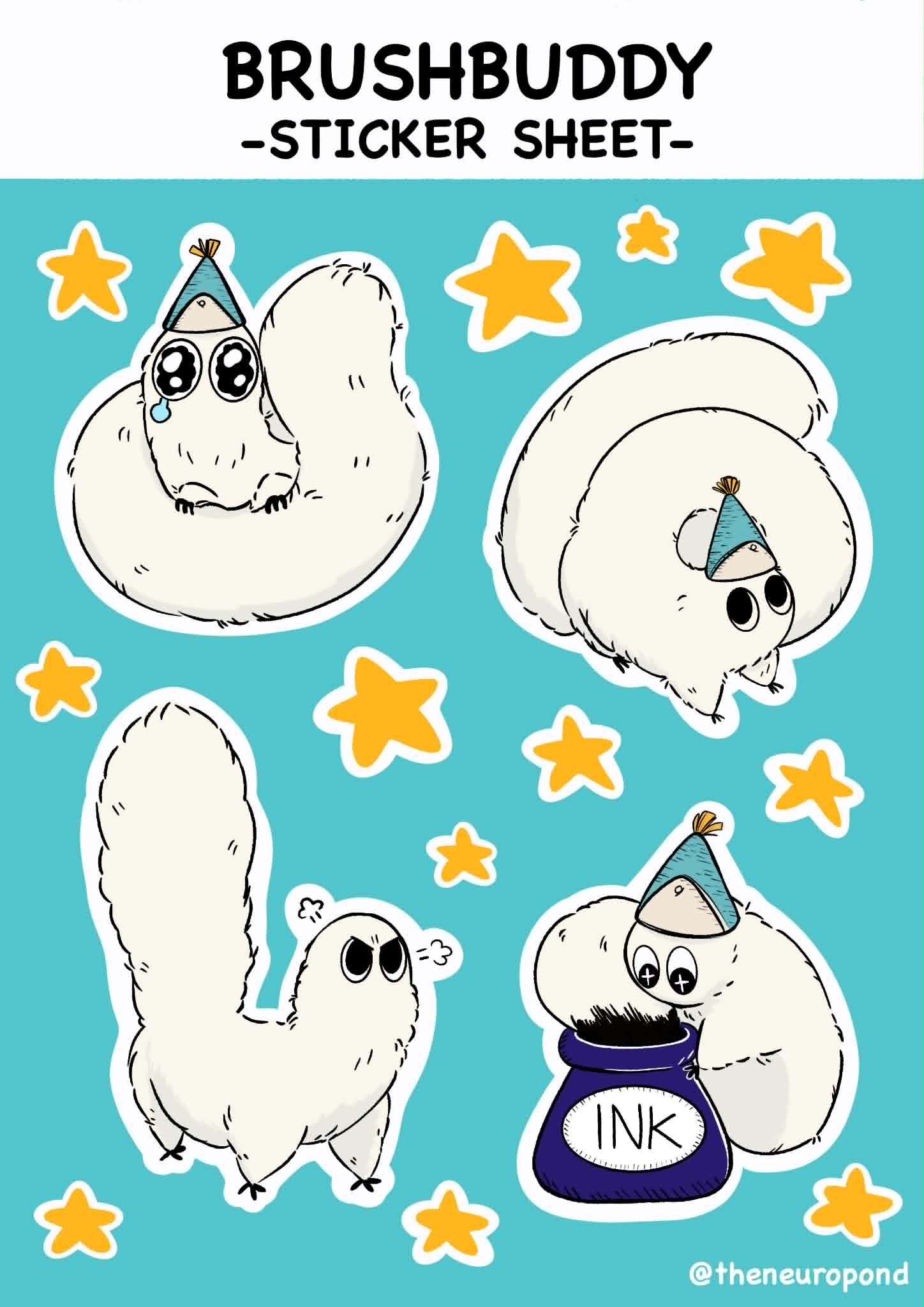 Brushbuddy Sticker Sheet
