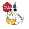 Old Duck Sticker