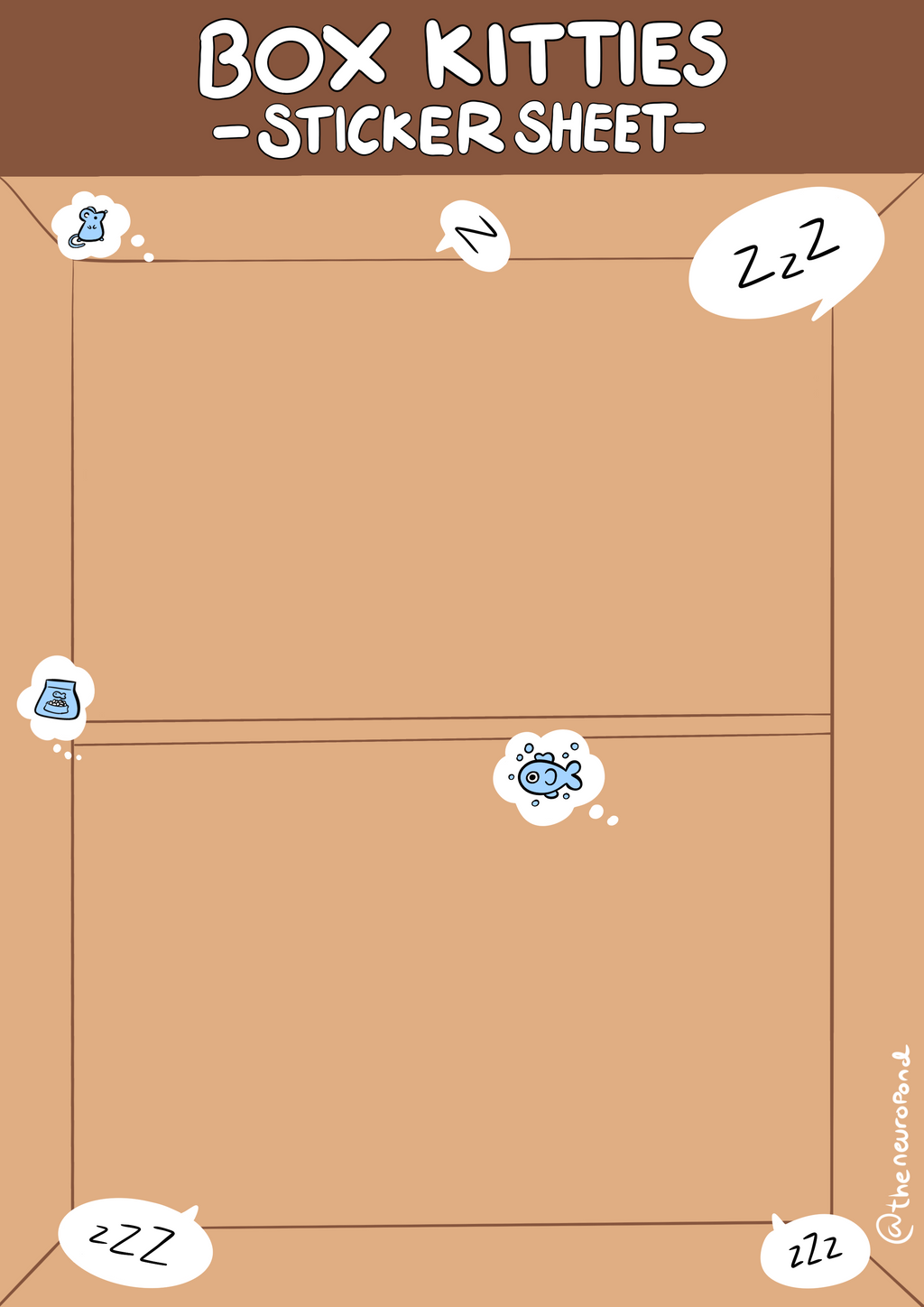 Box Kitties Sticker Sheet