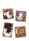 Box Kitties Sticker Sheet