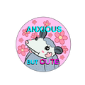 Anxious But Cute Button