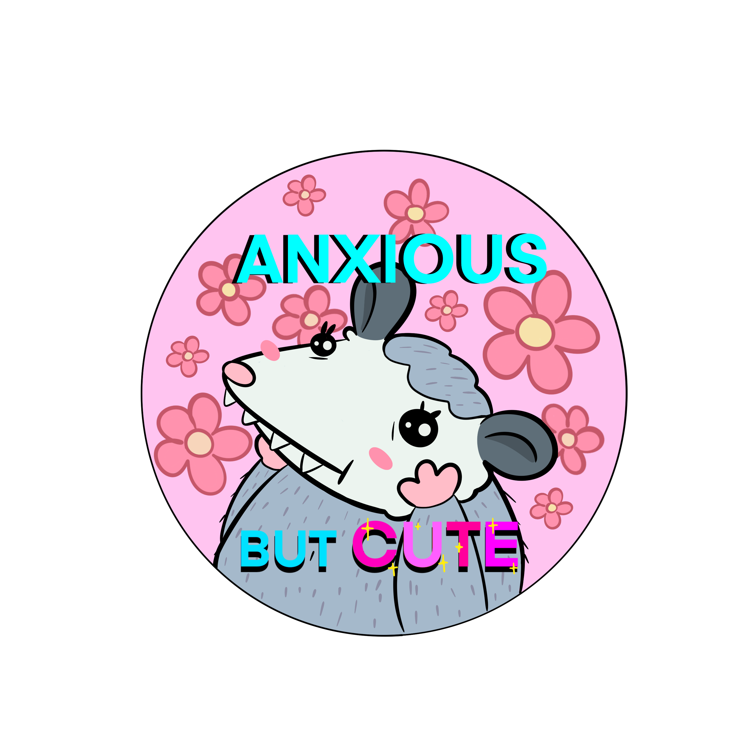 Anxious But Cute Button
