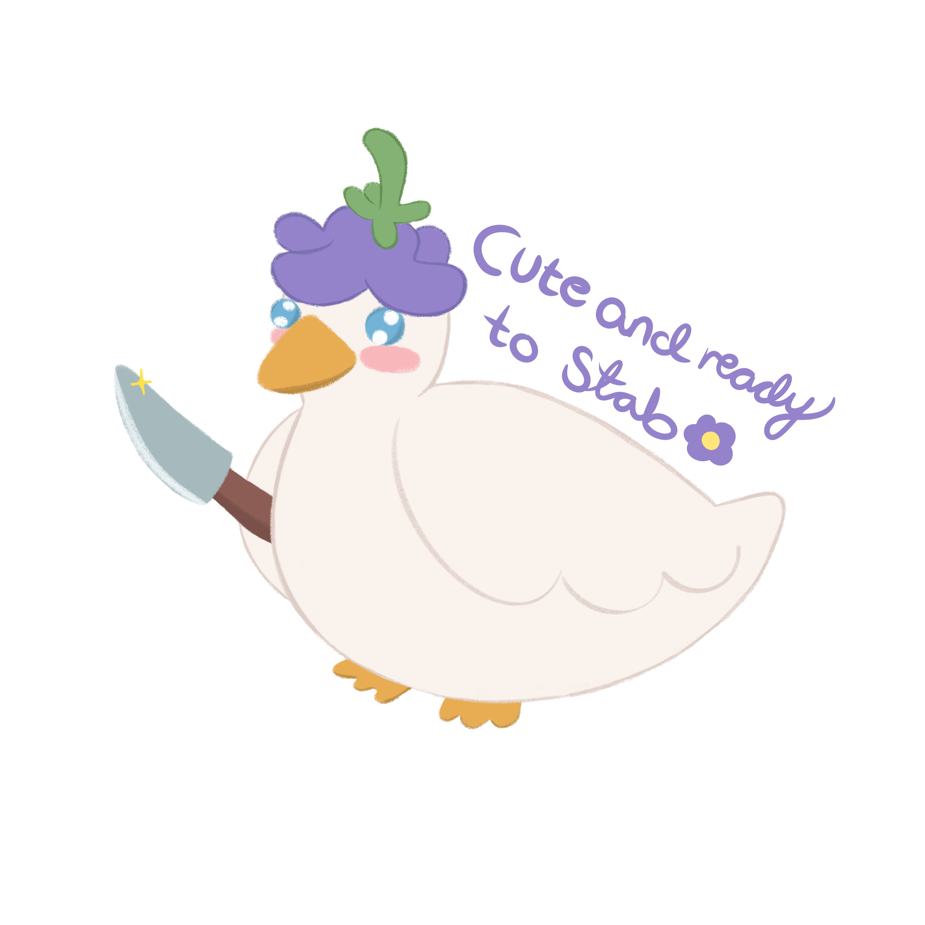 Stabby Duck Sticker
