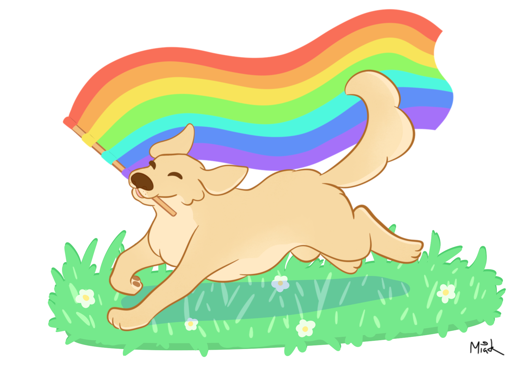 Pride Dog A6 Postcard