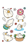 Ducks Sticker Sheet