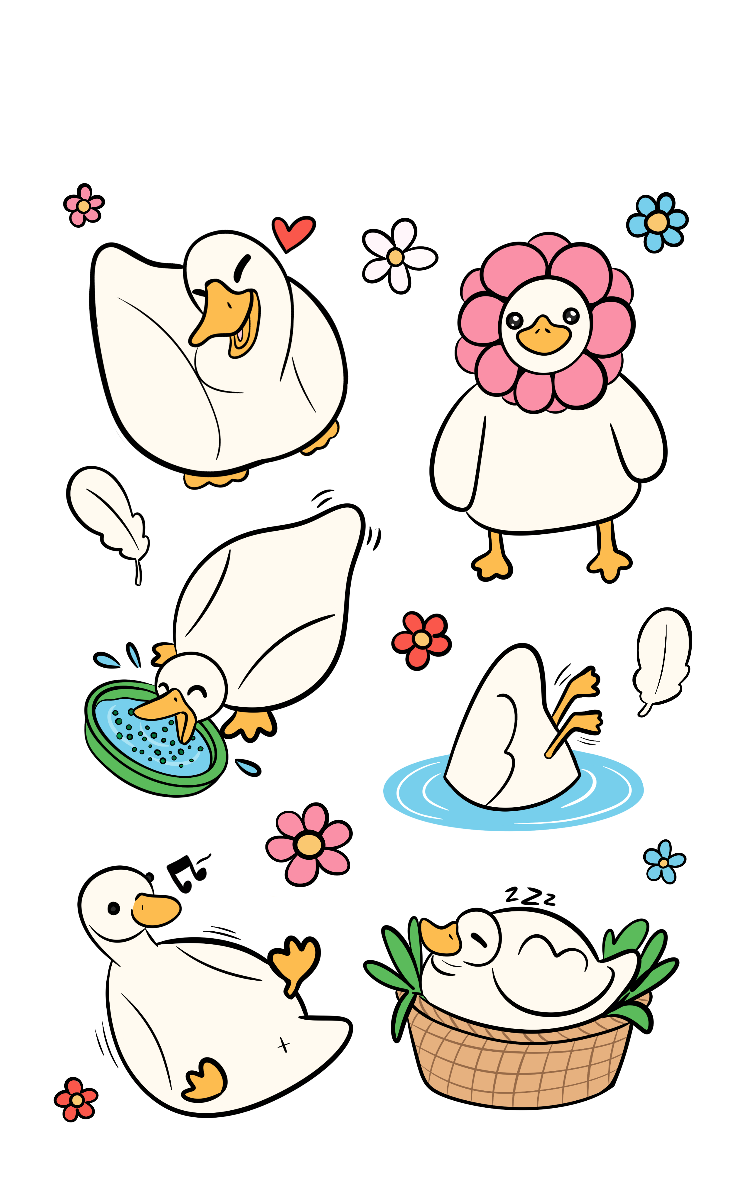 Ducks Sticker Sheet