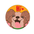 Hi Dog Button