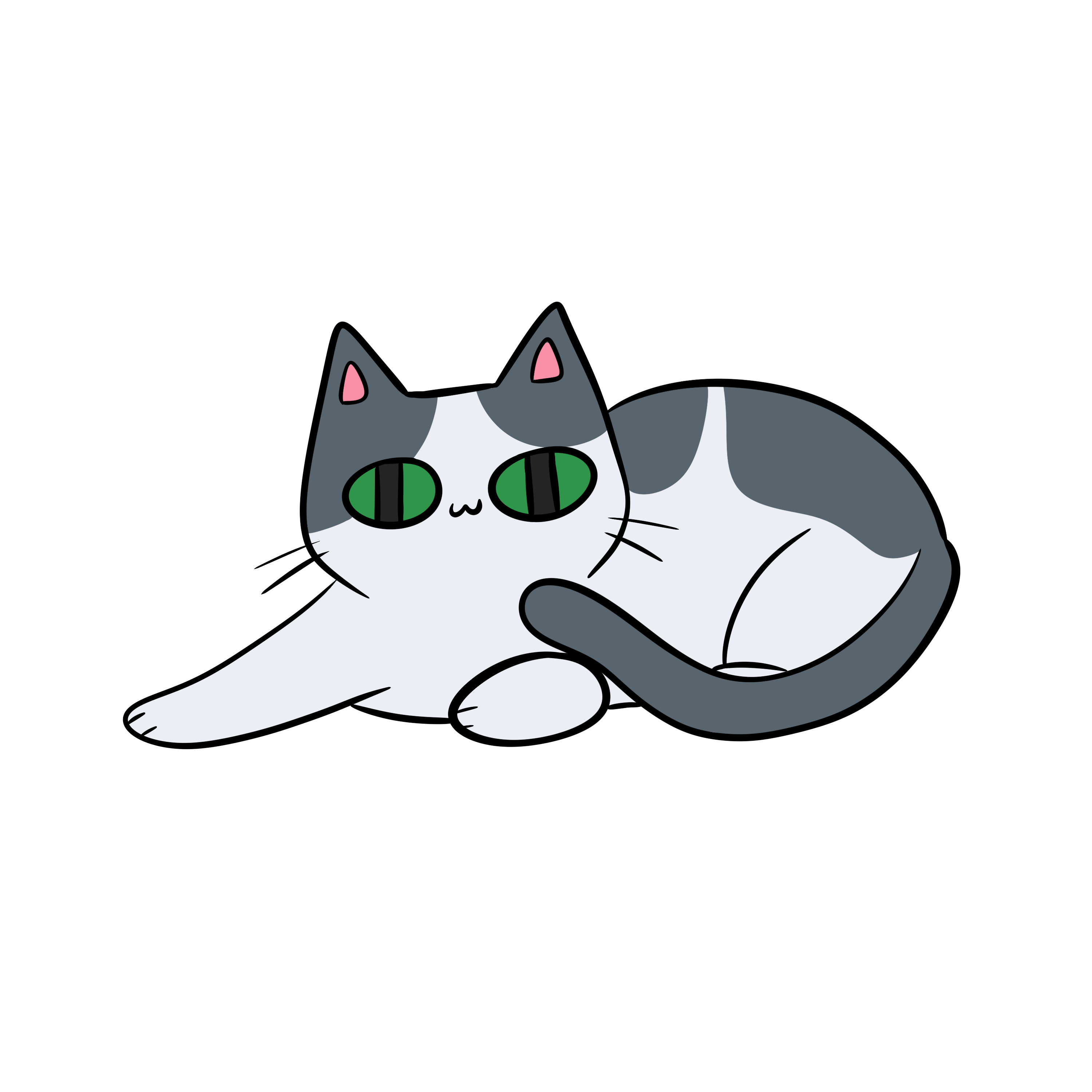 Grey Cat Sticker