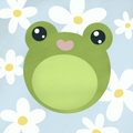 Blue Frog Sticker