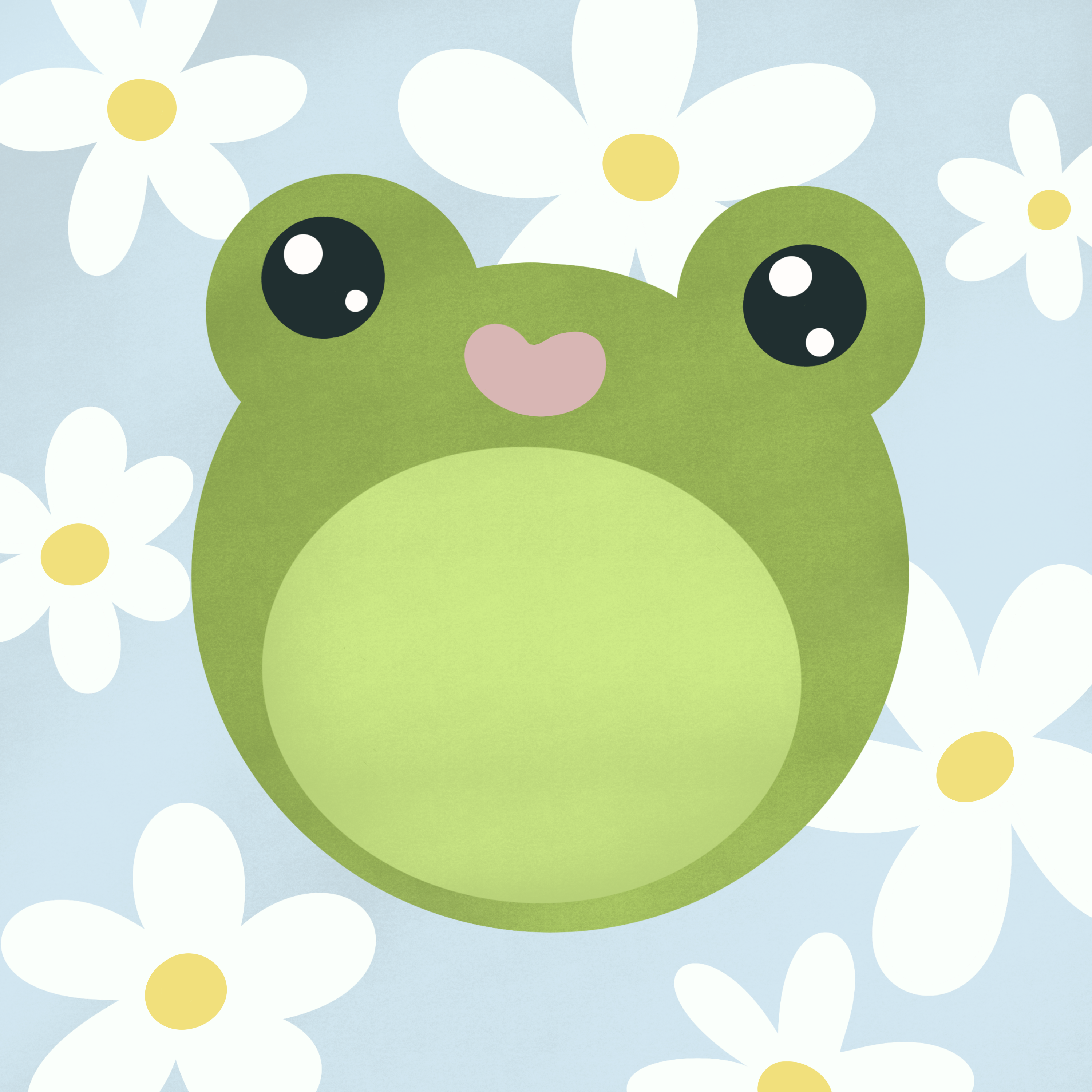 Blue Frog Sticker