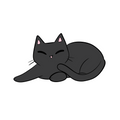 Black Cat Sticker