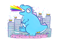 Pridezilla A6 Postcard