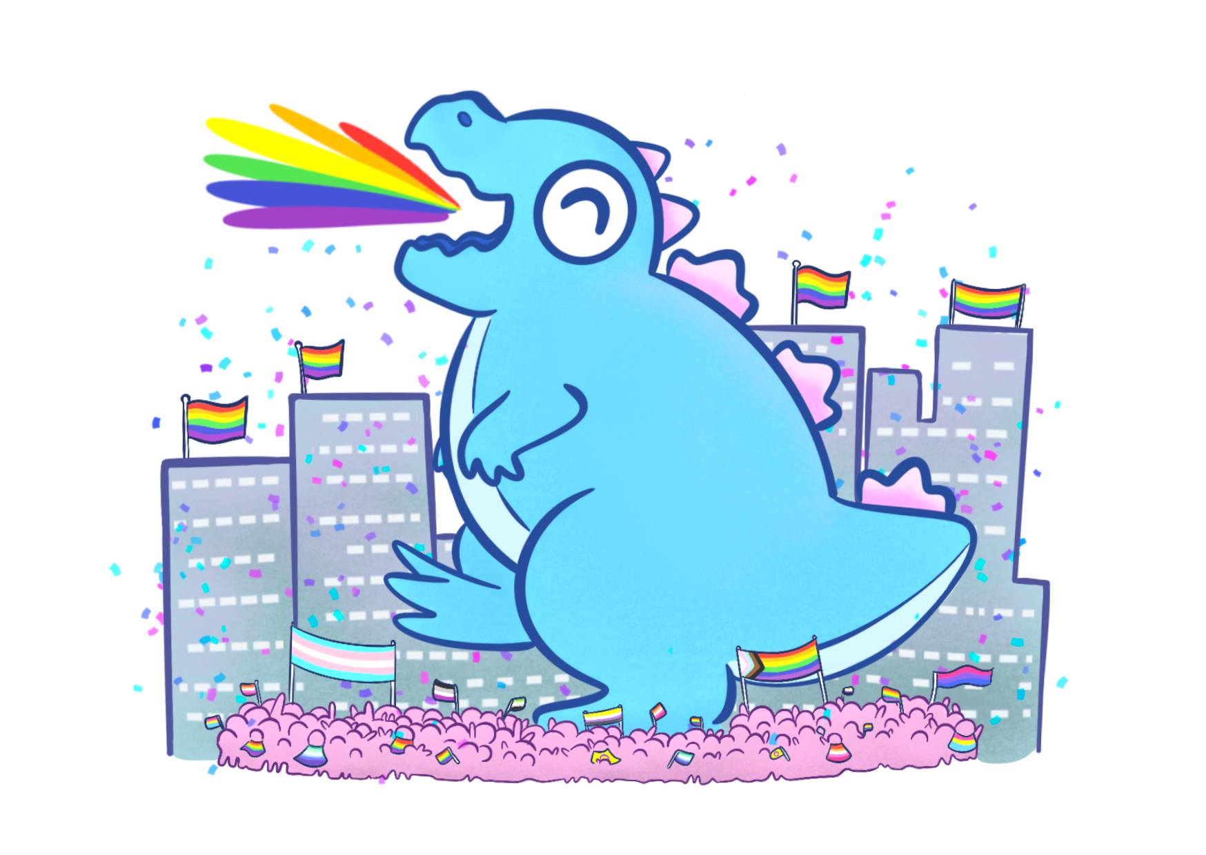 Pridezilla A6 Postcard