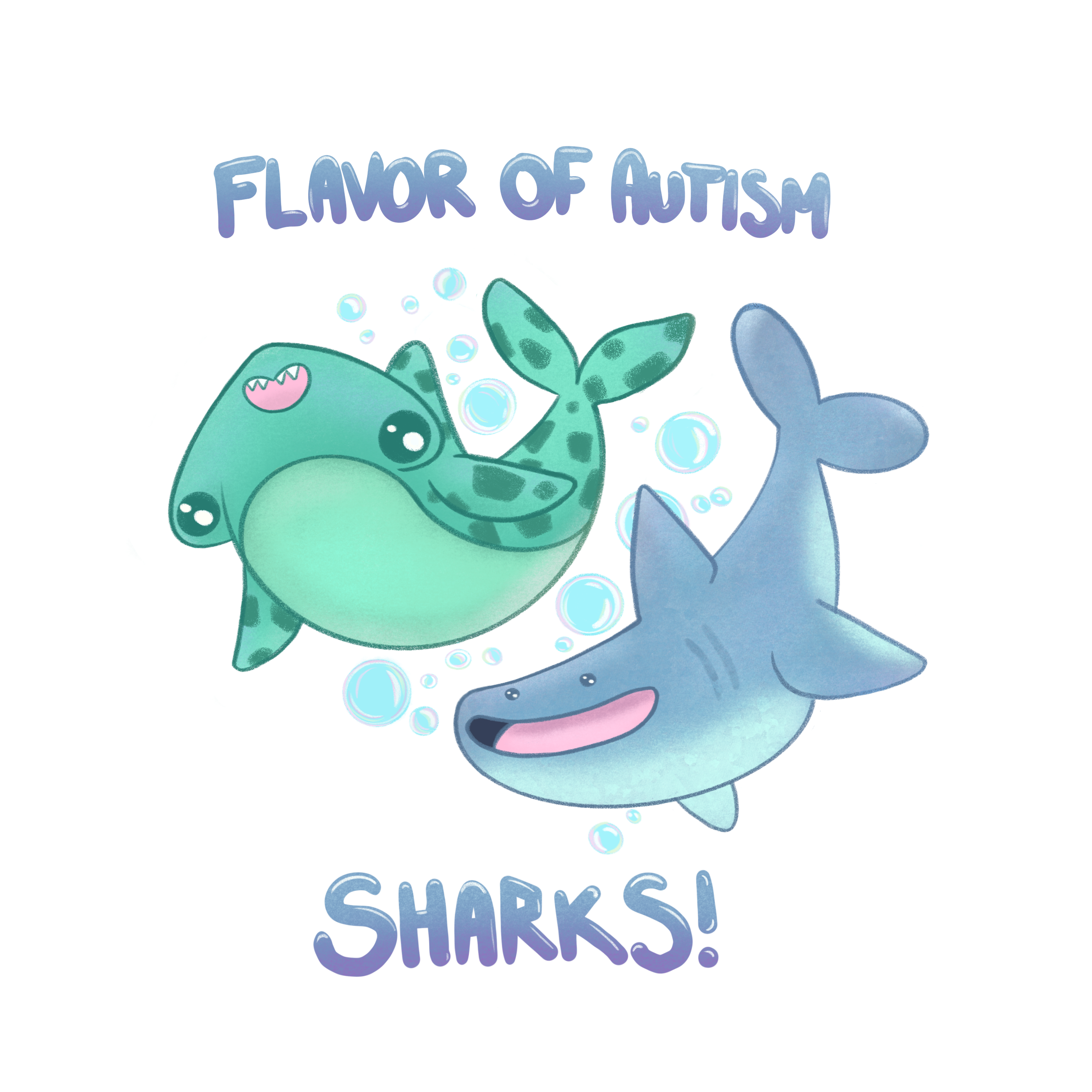 Flavour of Autism Sharks Sticker