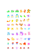 Minimalistiske Pokemons No. 01-50