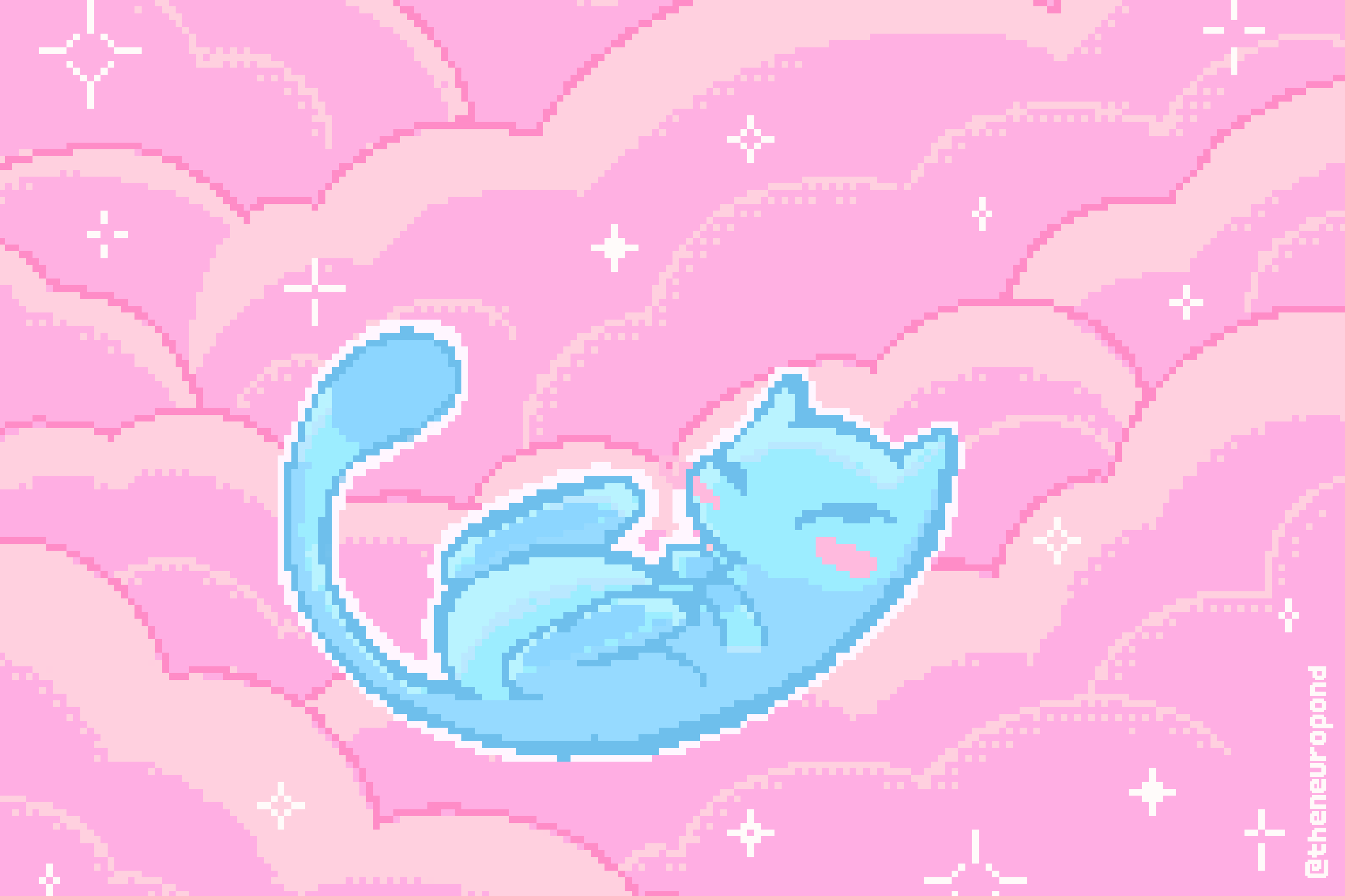 Pixel Mew Pokemon A6 postkort