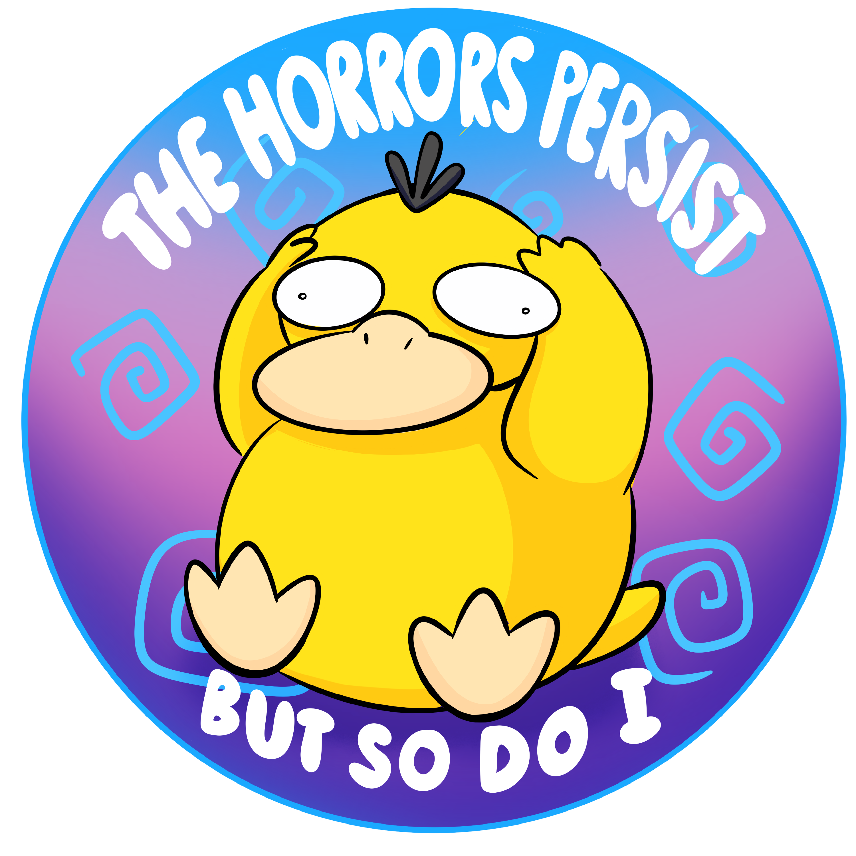 Psyduck button pin 58mm
