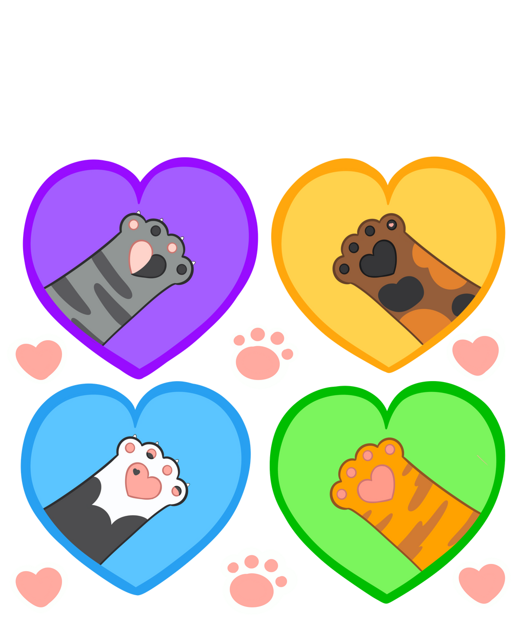 Heart Paw Sticker Sheet
