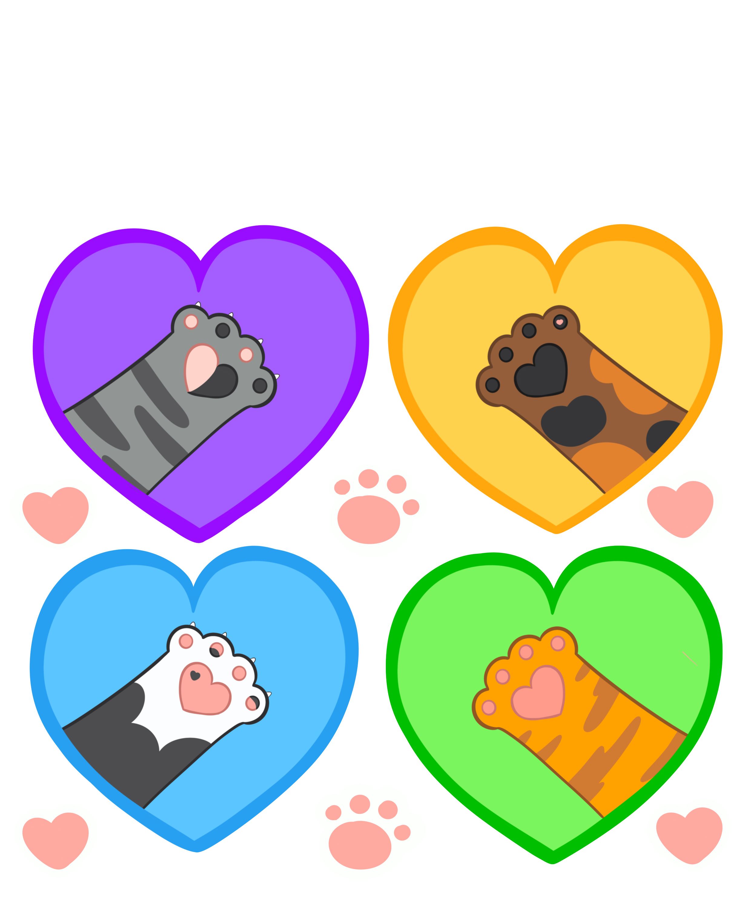 Heart Paw Sticker Sheet