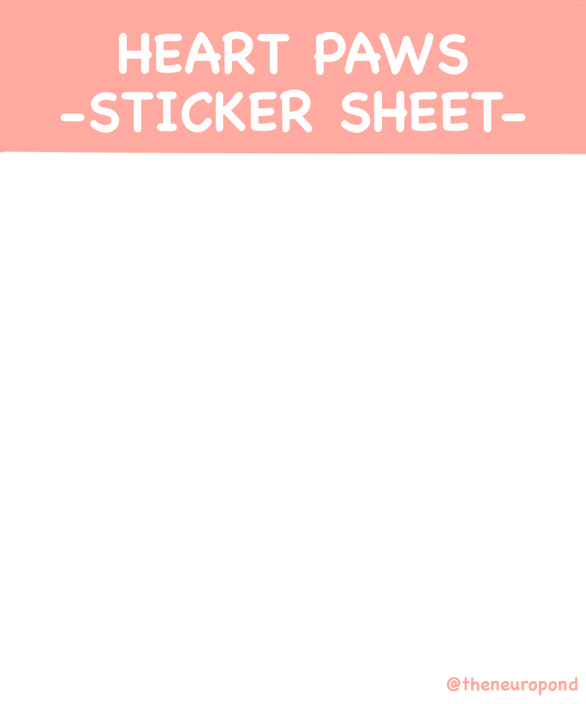 Heart Paw Sticker Sheet