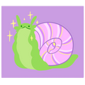 Snail Light Purple A6 Postcard