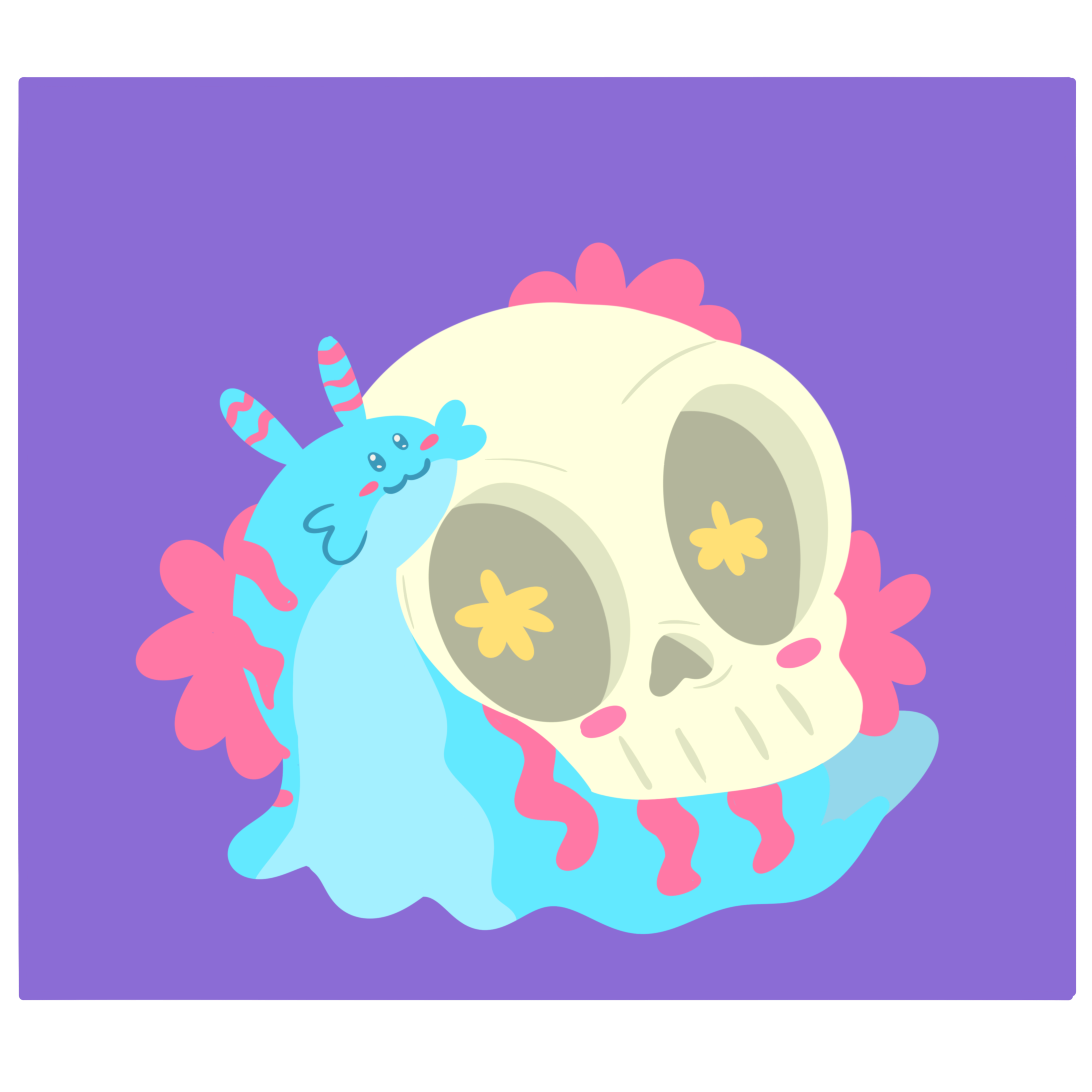 Snail Purple A6 Postcard