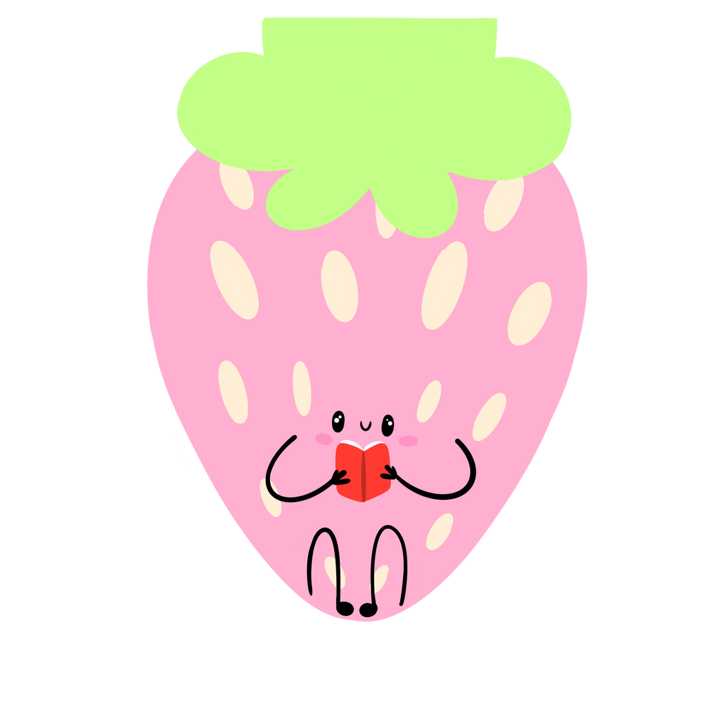 Strawberry Reading Bookmark
