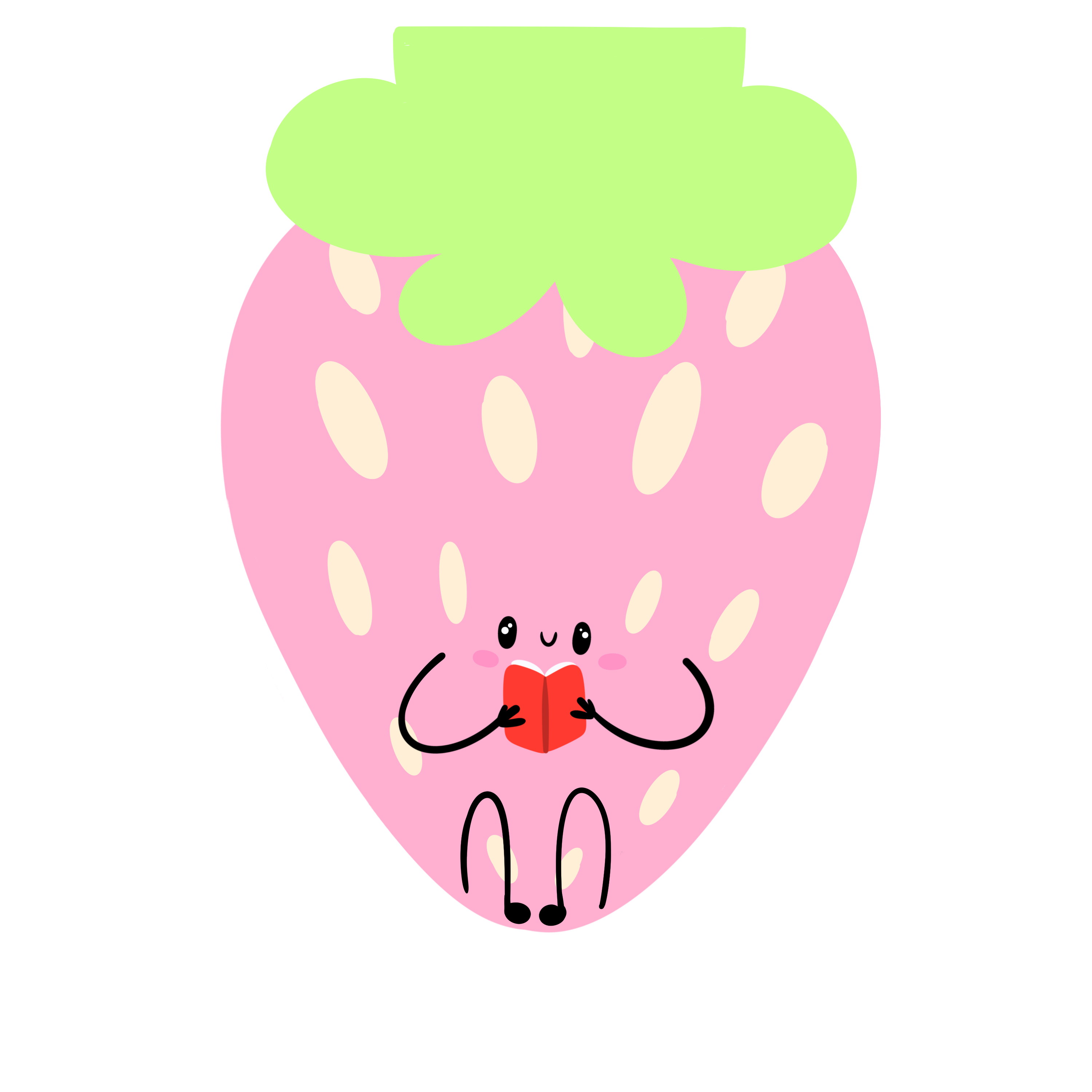 Strawberry Reading Bookmark