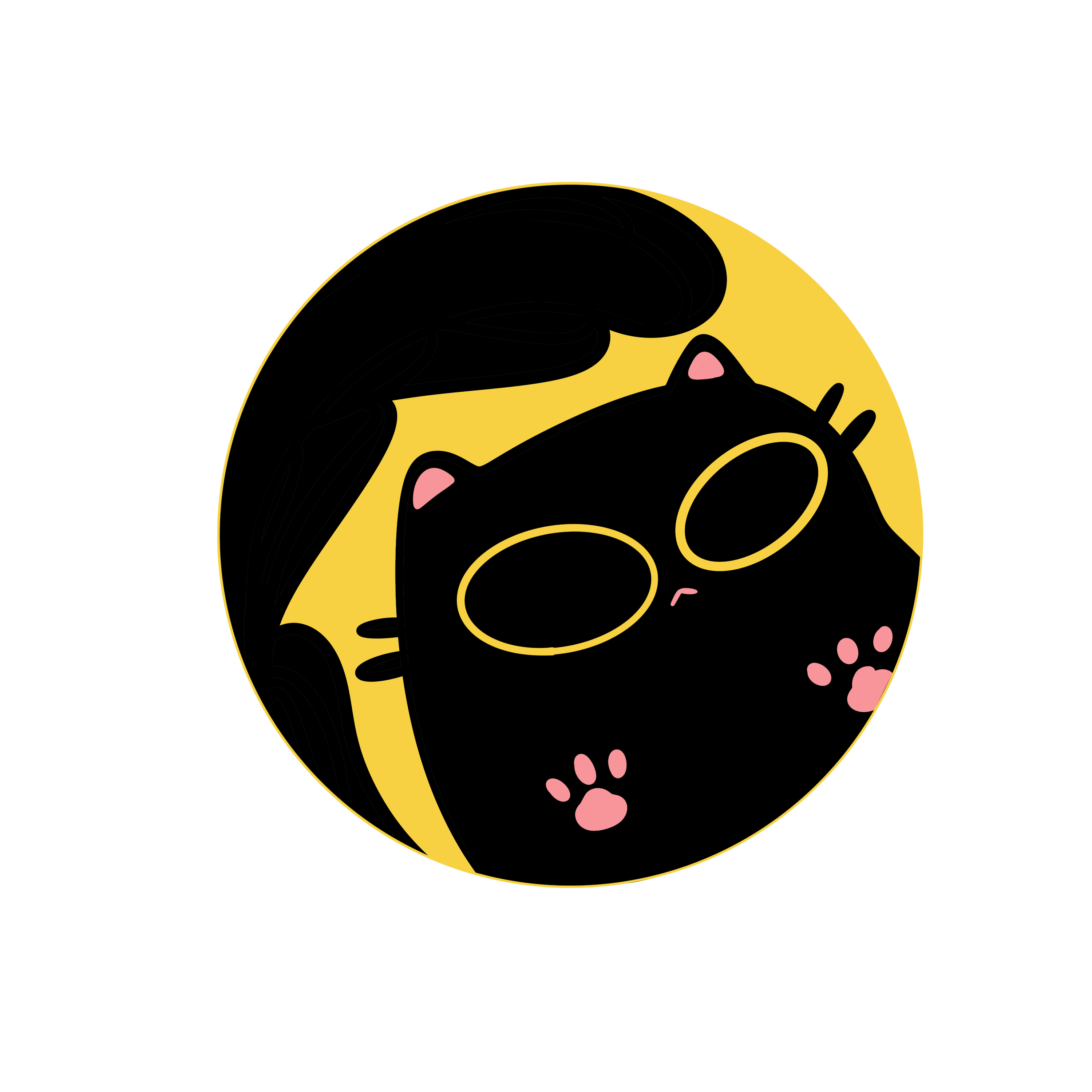 Black Cat Button