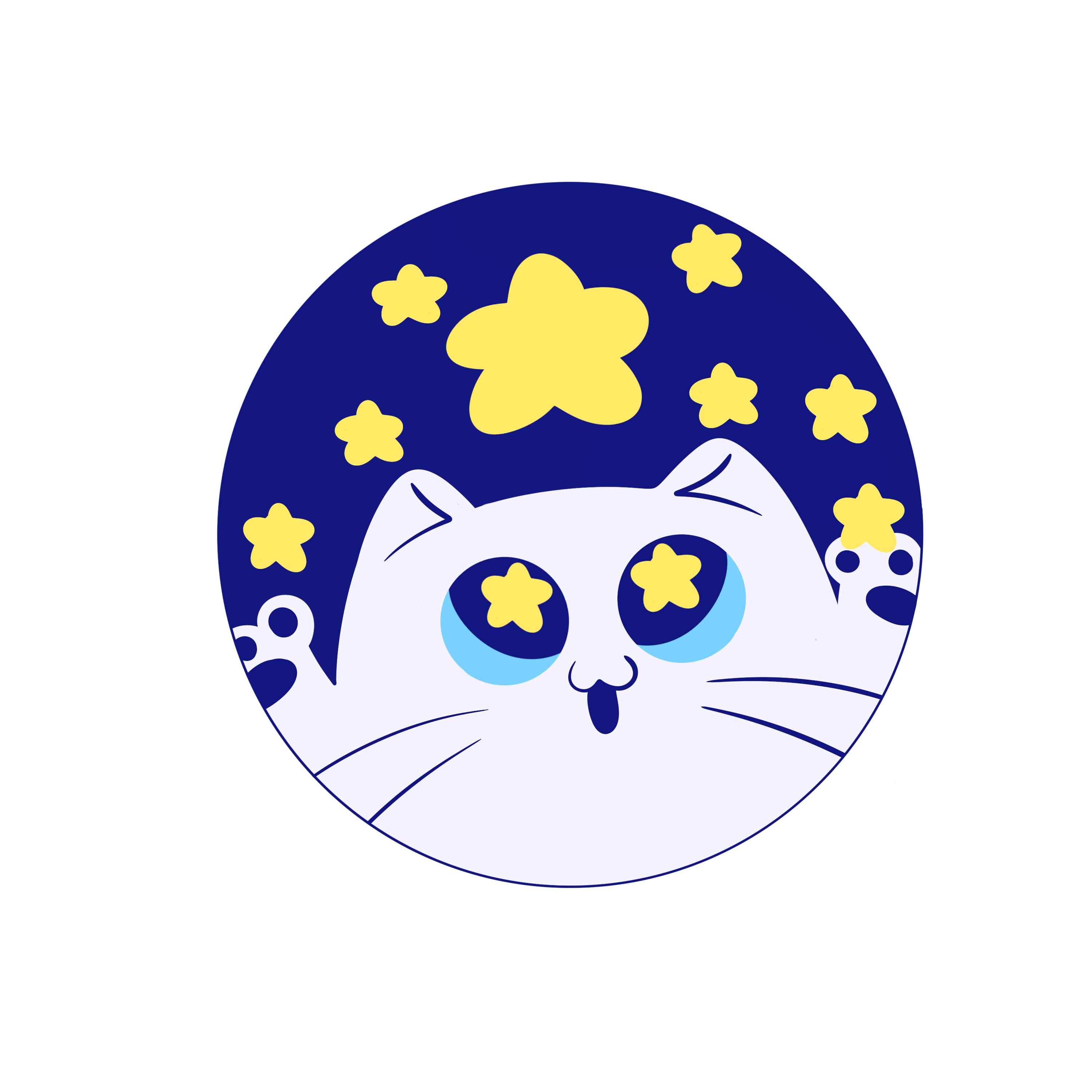Star Cat Button