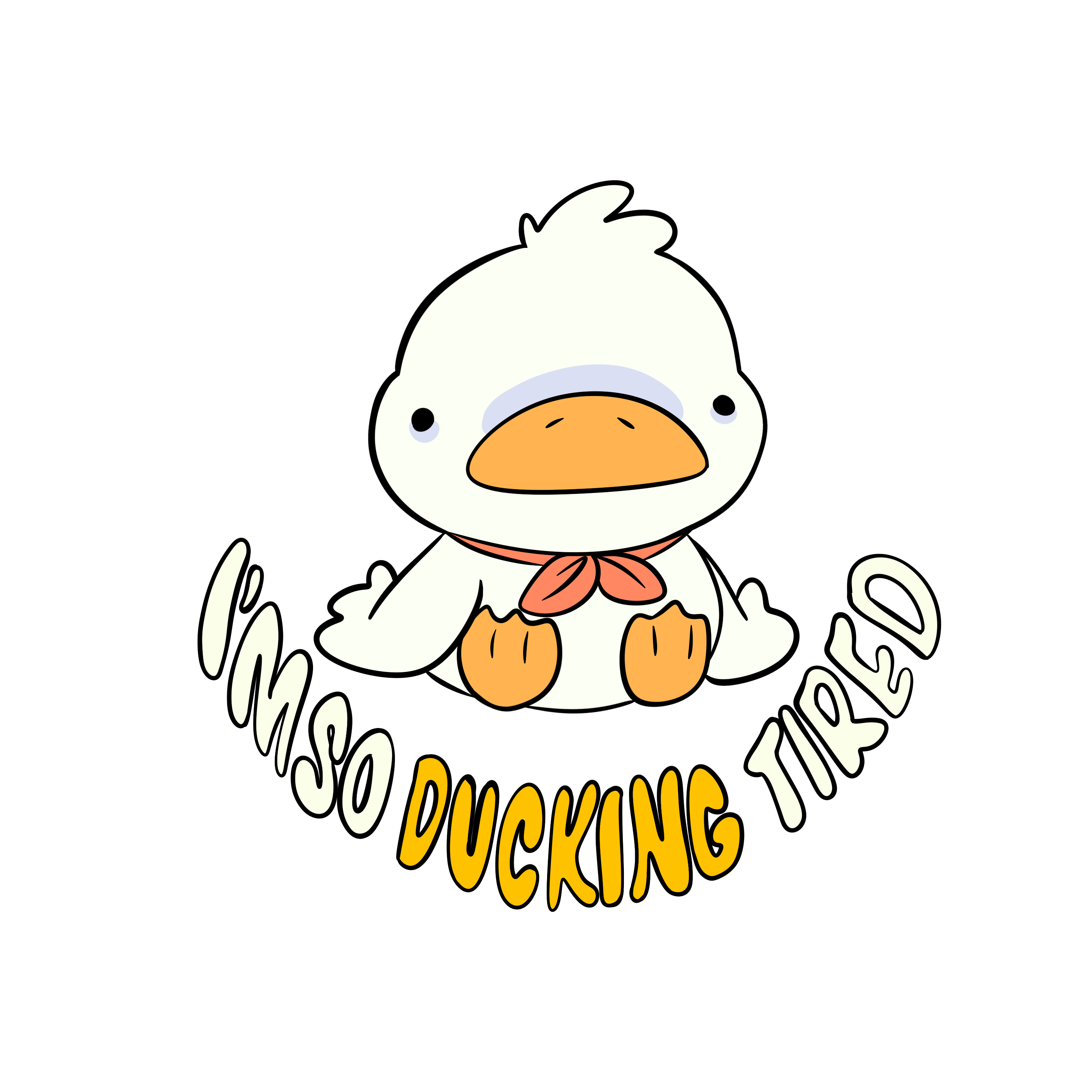 Ducking Tired Sticker