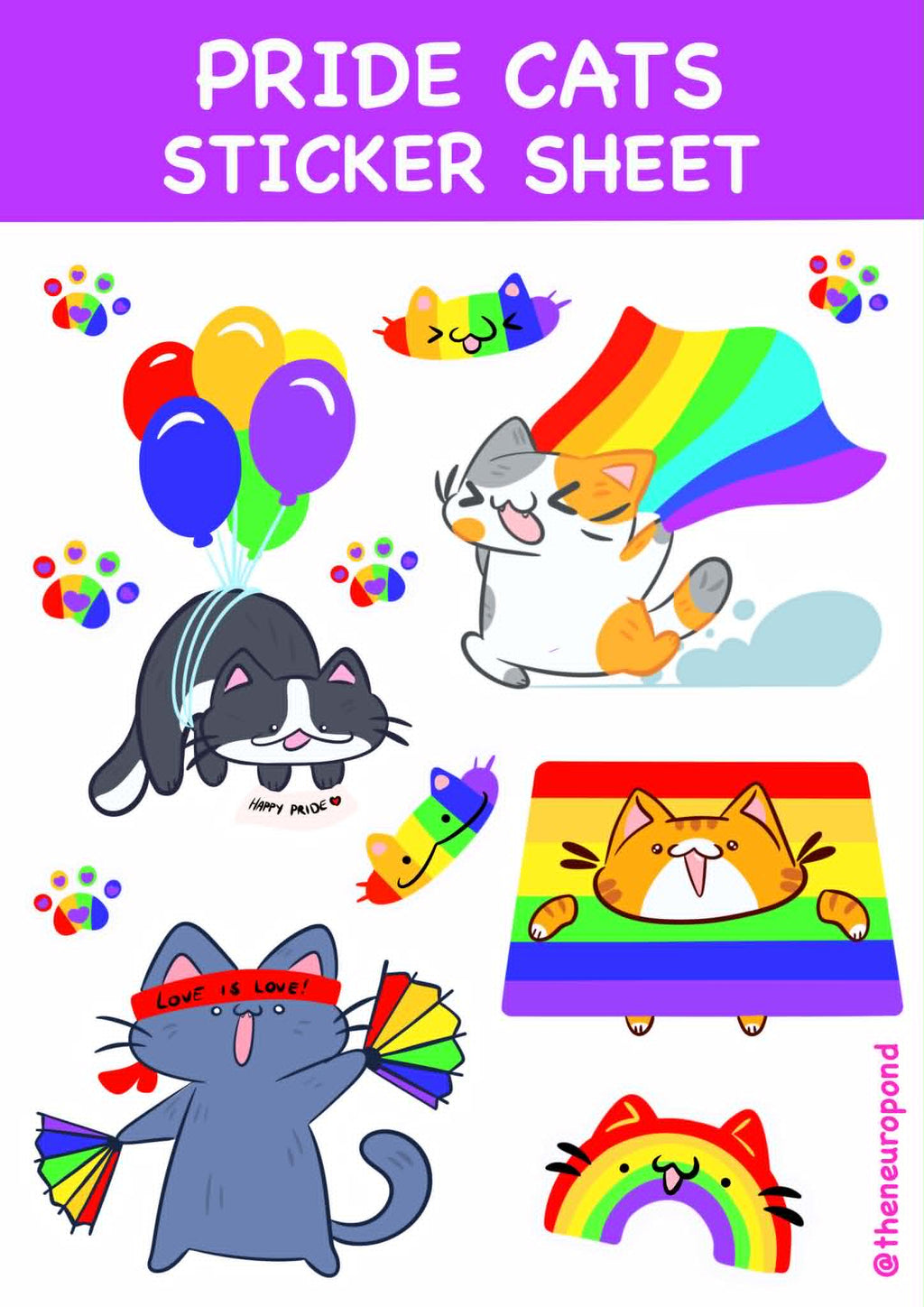 Pride Cats Sticker Sheet