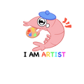 Artist Shrimp Sticker