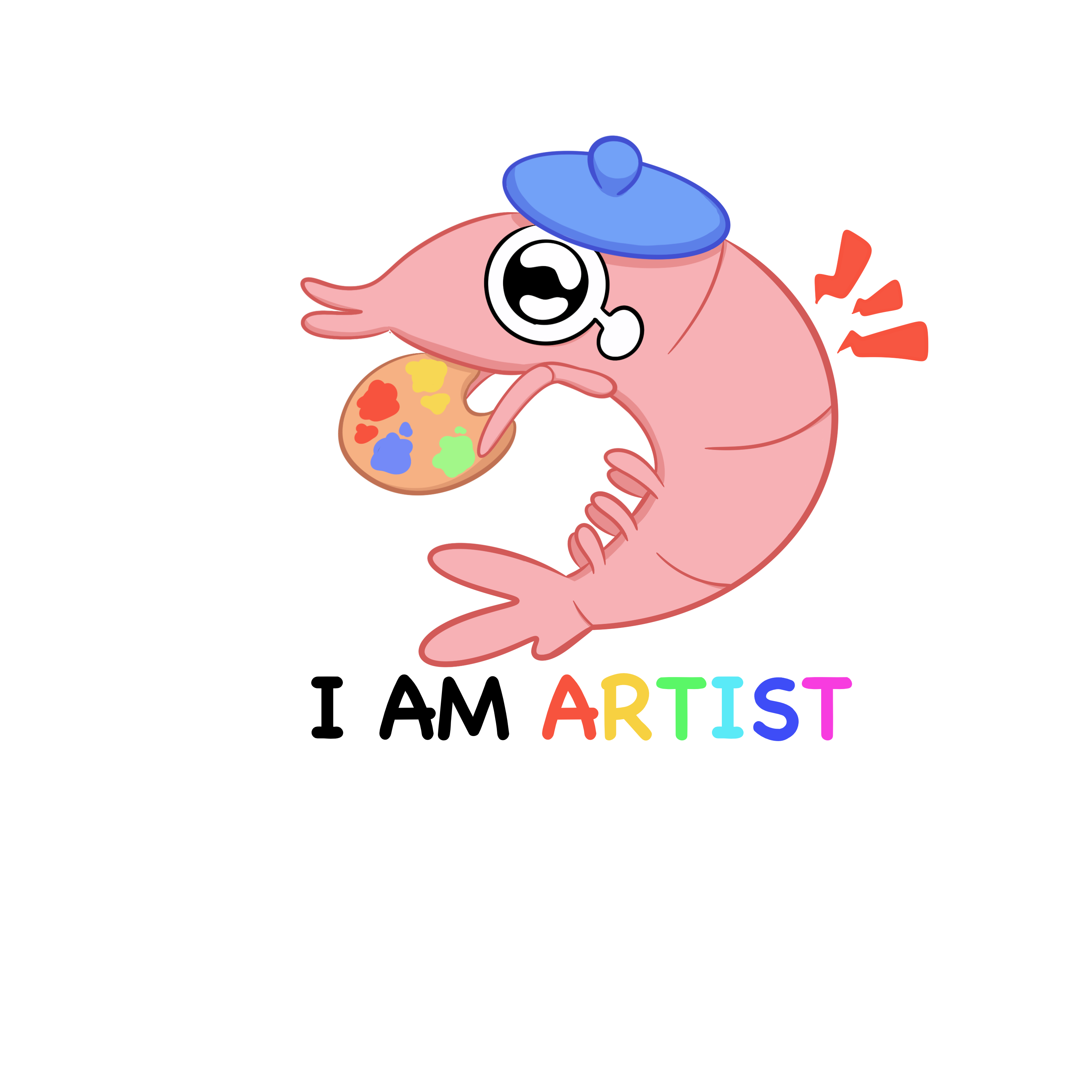 Artist Shrimp Sticker
